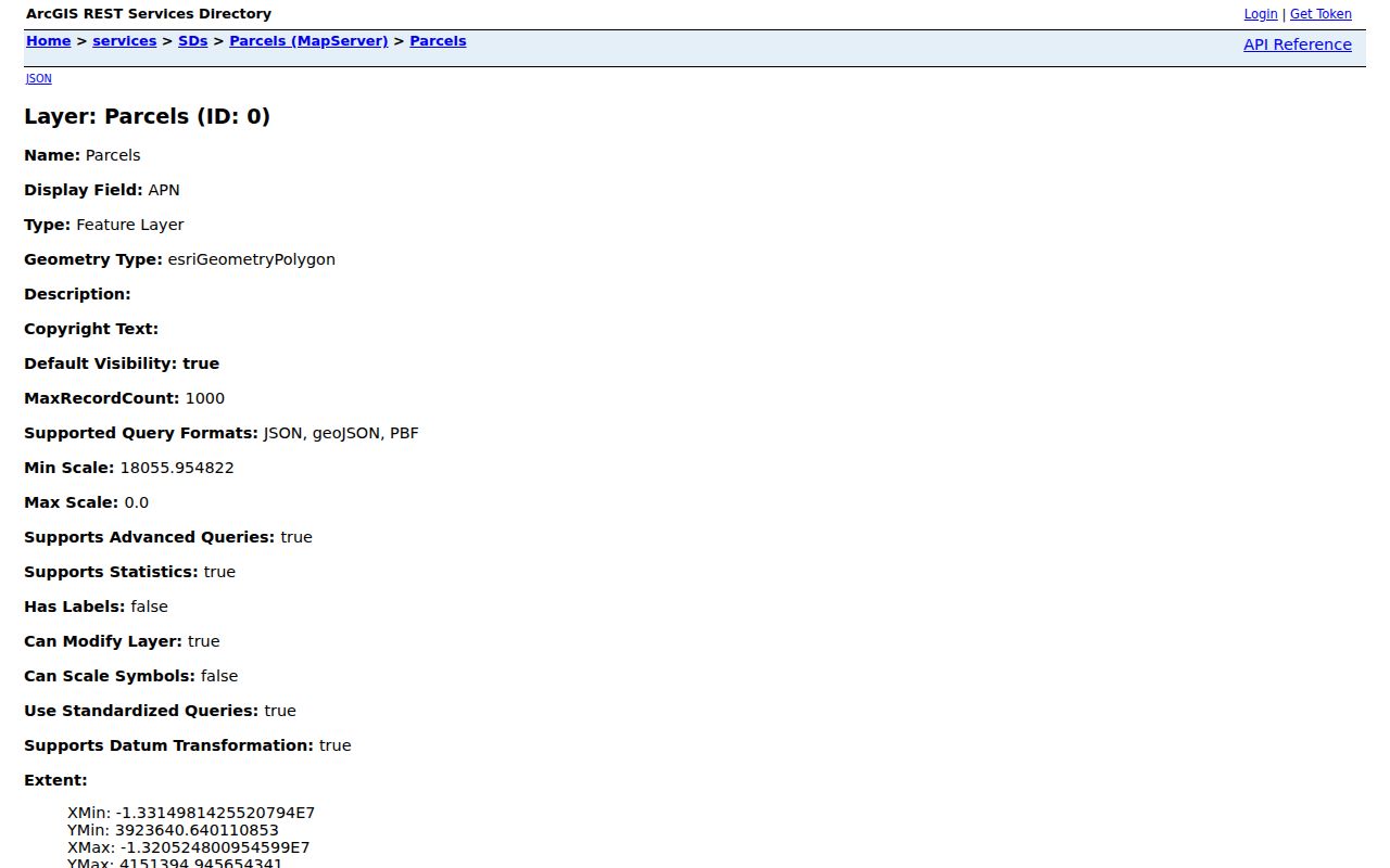 Oxnard neighbors lookup showing public parcel layer fields